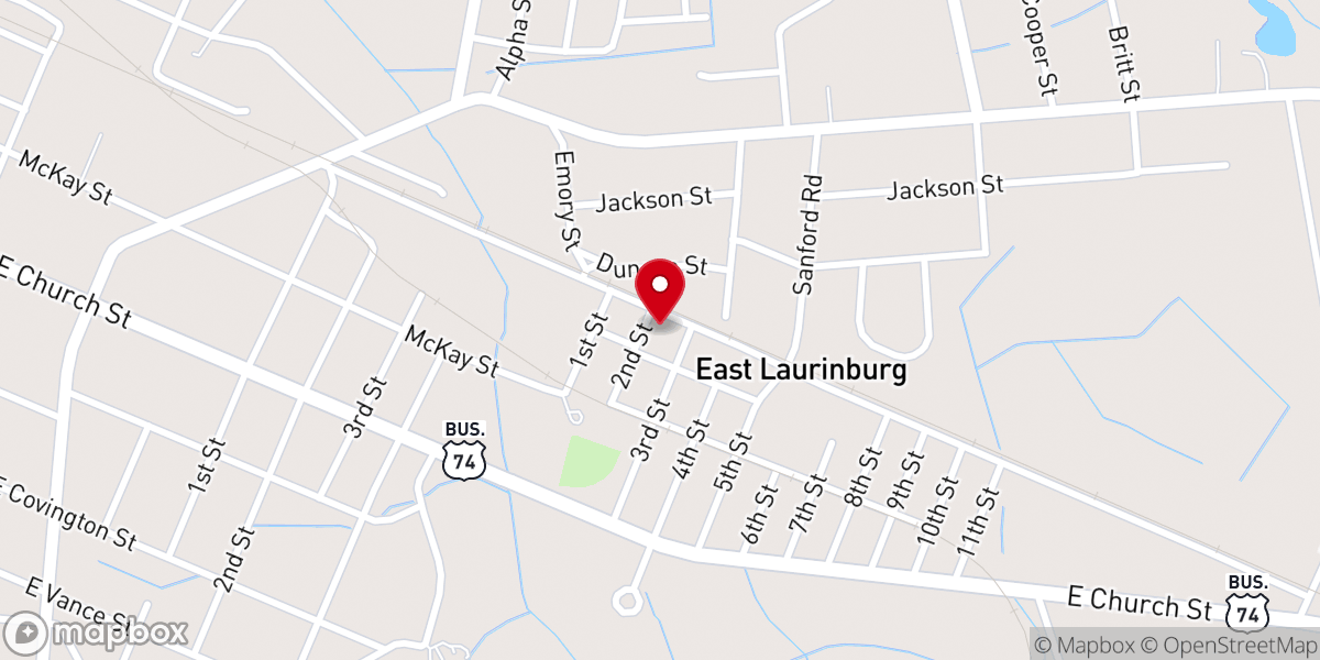 Map showing location of Central United Methodist