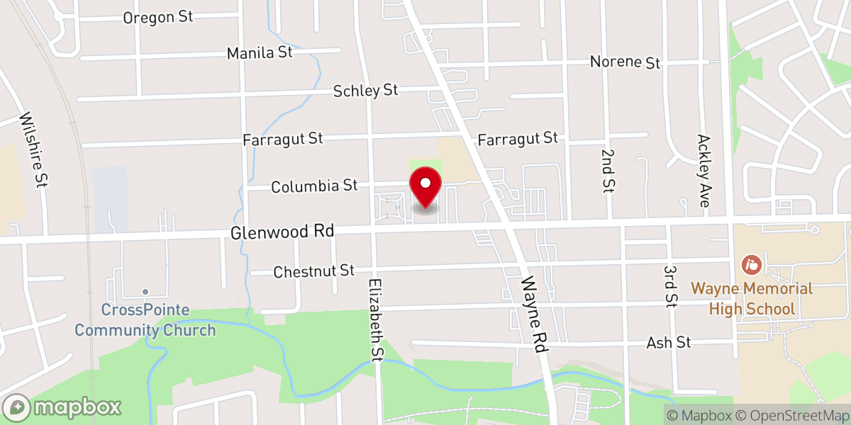 Map showing location of St Johns Lutheran Church