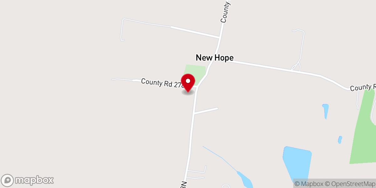Map showing location of New Hope Church Of Christ