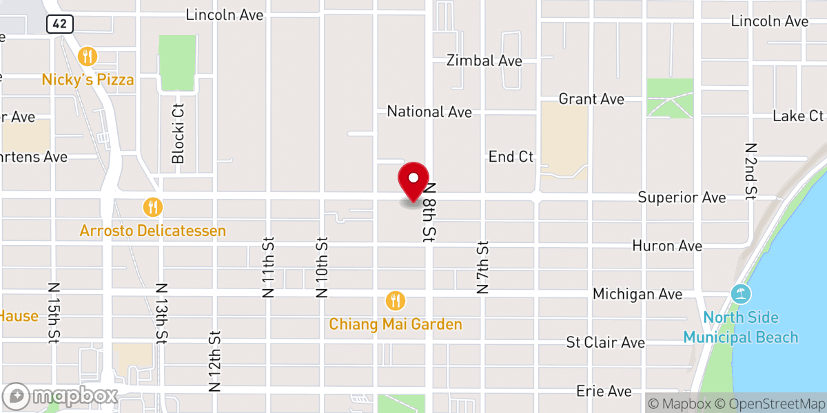 Map showing location of Holy Name Catholic Church
