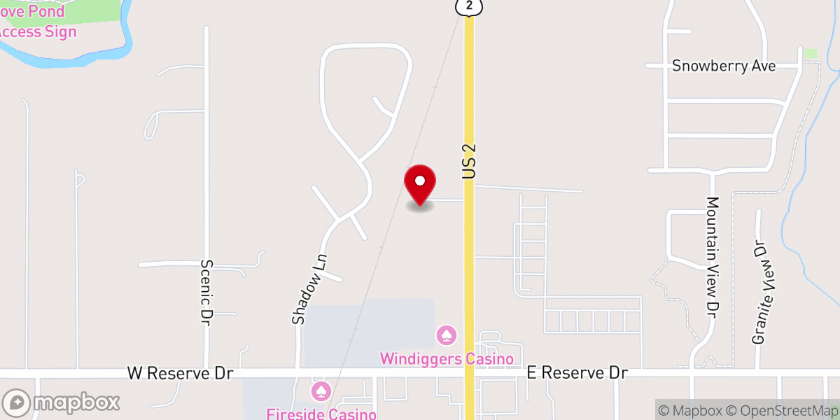 Map showing location of Bible Baptist Church