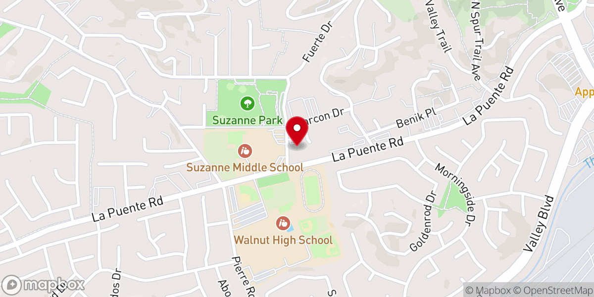 Map showing location of Walnut Blessing Church