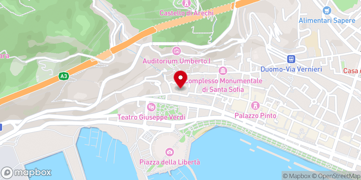 Map showing location of Chiesa di Santa Trofimena