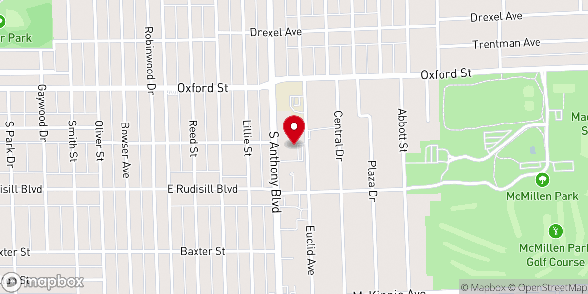 Map showing location of Bethlehem Lutheran Church