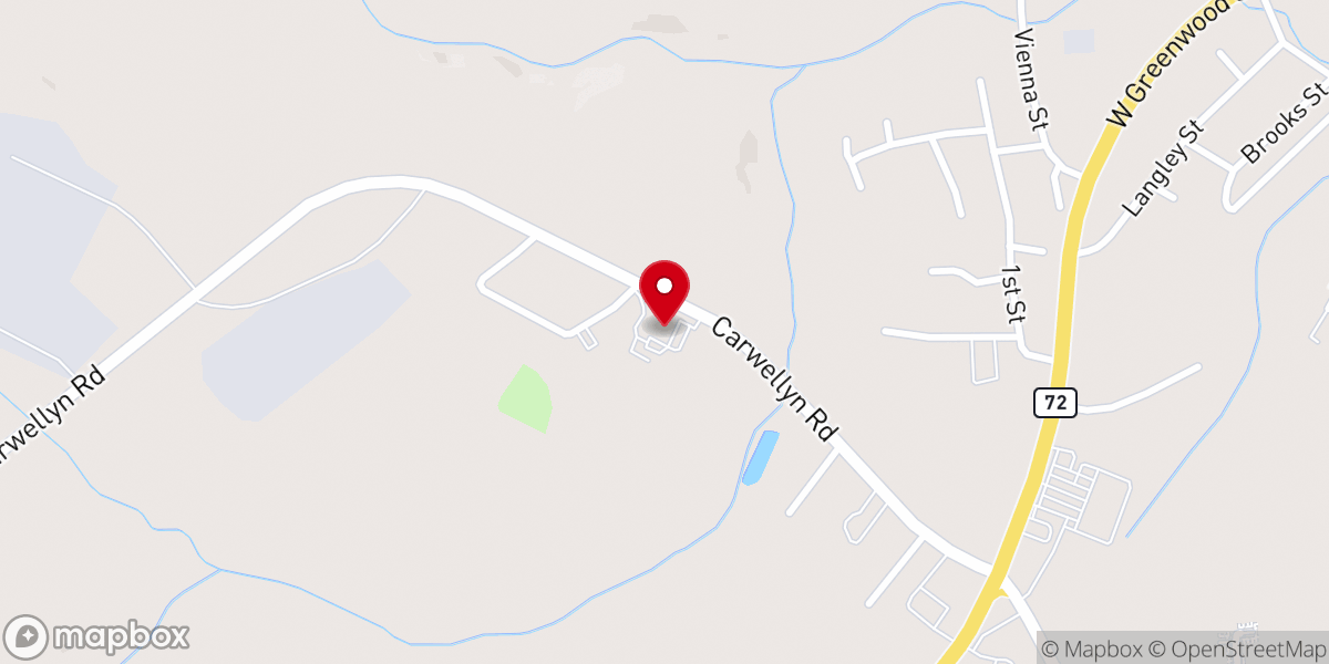 Map showing location of Friendship Worship Center