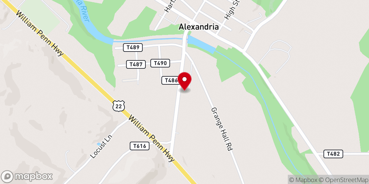 Map showing location of Porter Township Building