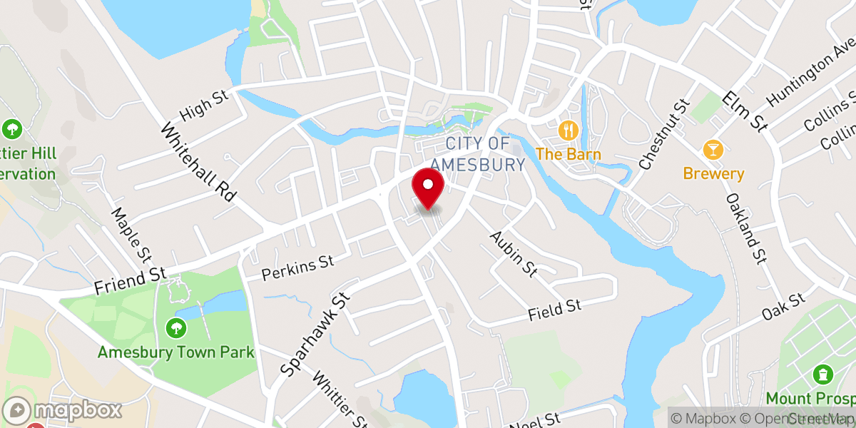 Map showing location of Main Street Congregational Church
