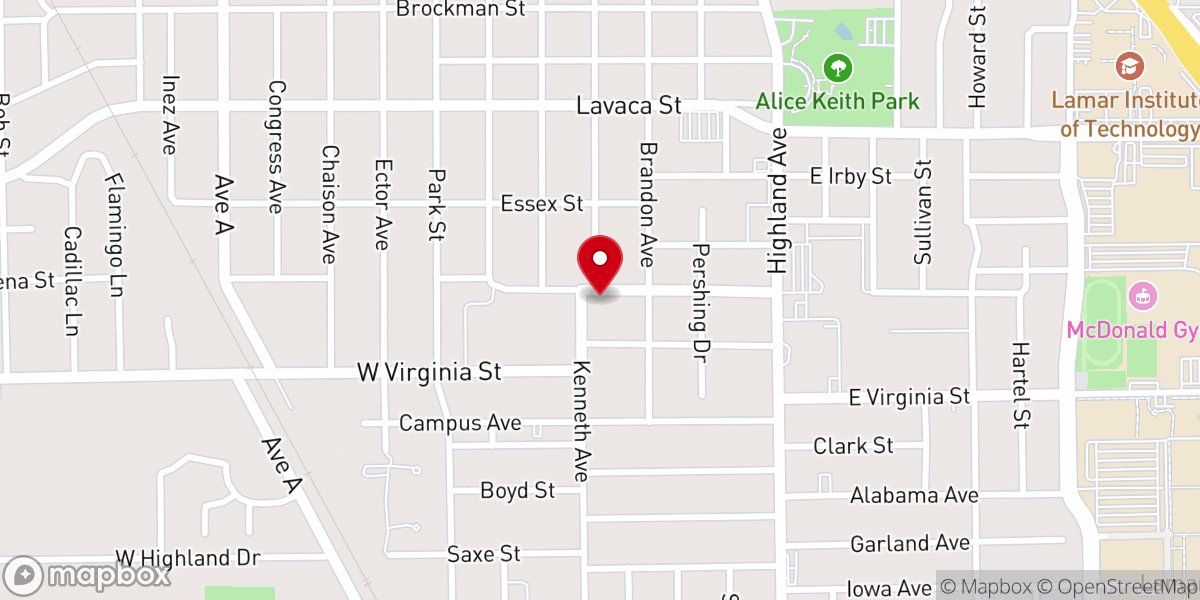 Map showing location of South Park Baptist Church