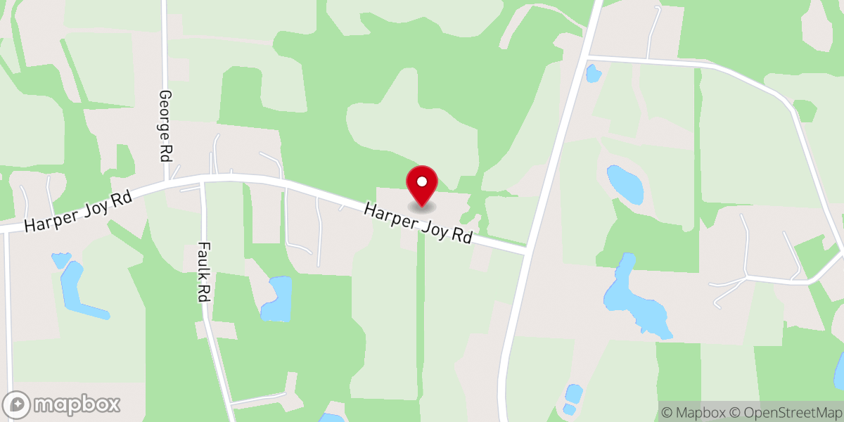 Map showing location of Harper's Joy Assembly of God