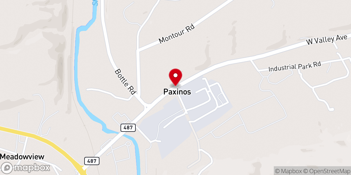 Map showing location of Paxinos