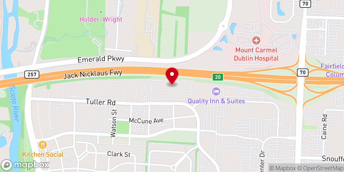 Map showing location of Heart City Church
