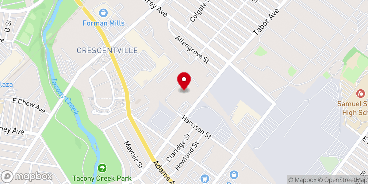 Map showing location of House of Prayer F a N Inc