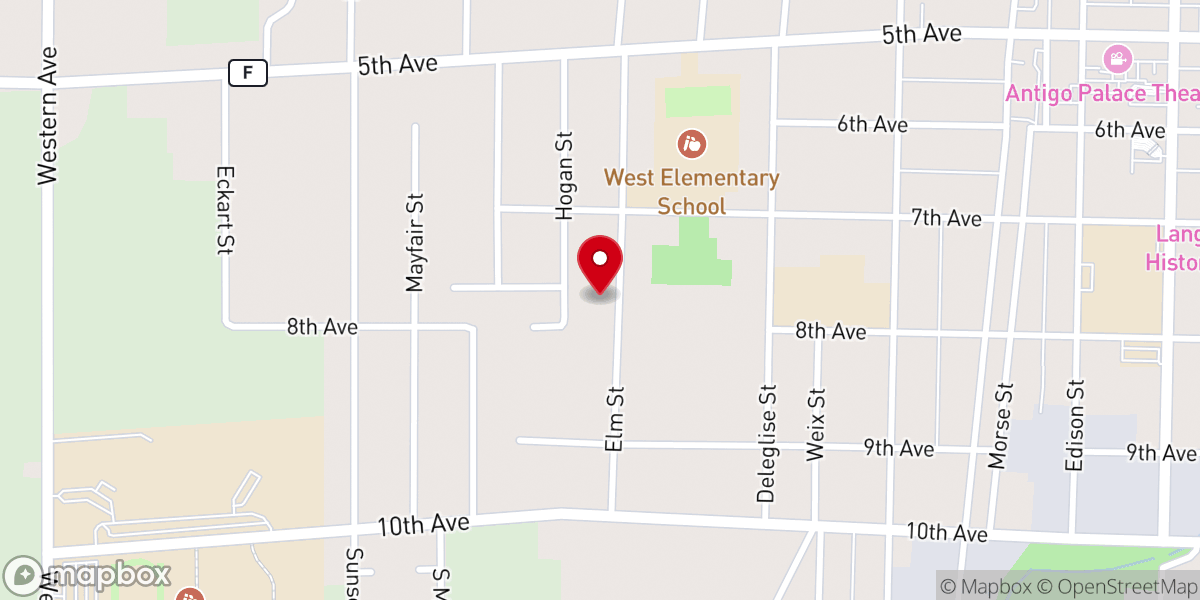 Map showing location of Antigo Church Of The Nazarene