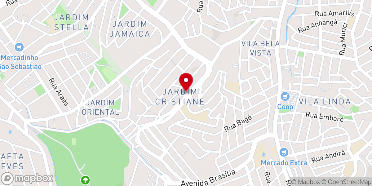 Map showing location of Capela São Francisco de Assis & Santa Rita de Cássia