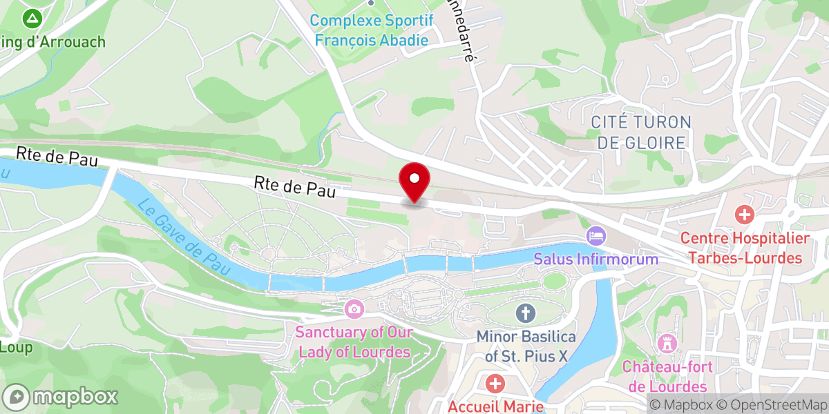 Map showing location of Monastère des Sœurs Carmélites / Carmel de Lourdes