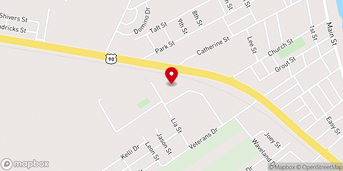 Map showing location of Deep Waters Ministries Church
