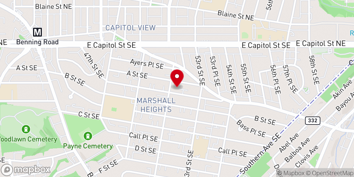 Map showing location of St Lucille AME Zion Church