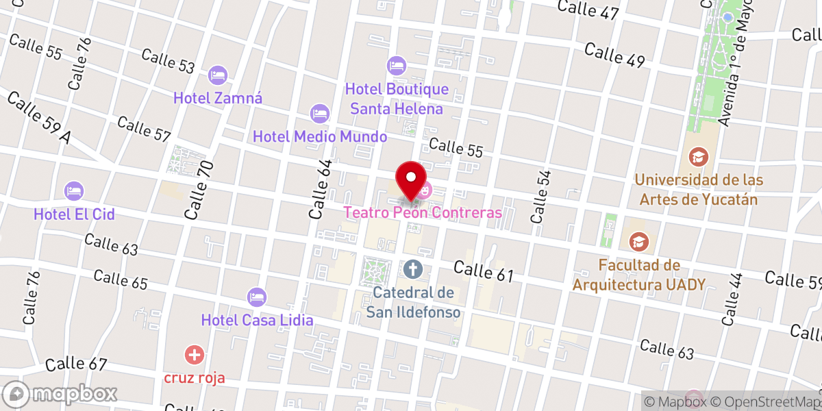 Map showing location of Parque de la Madre