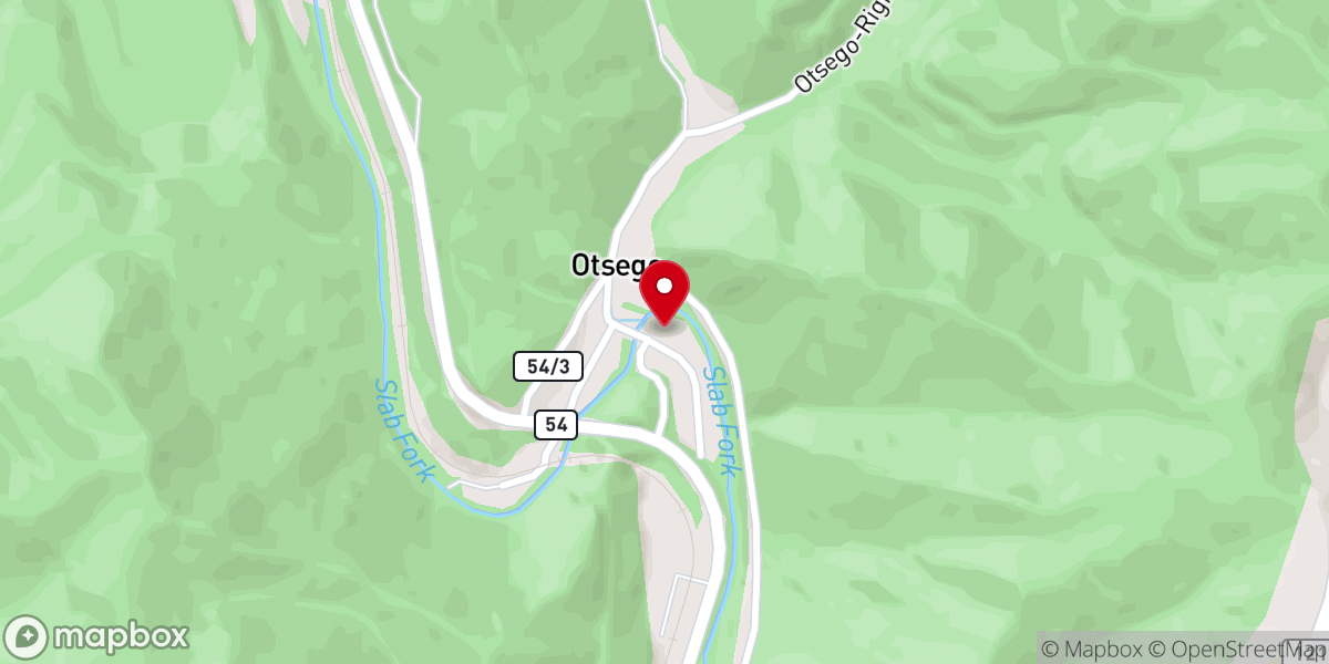 Map showing location of Otsego Bible Chapel