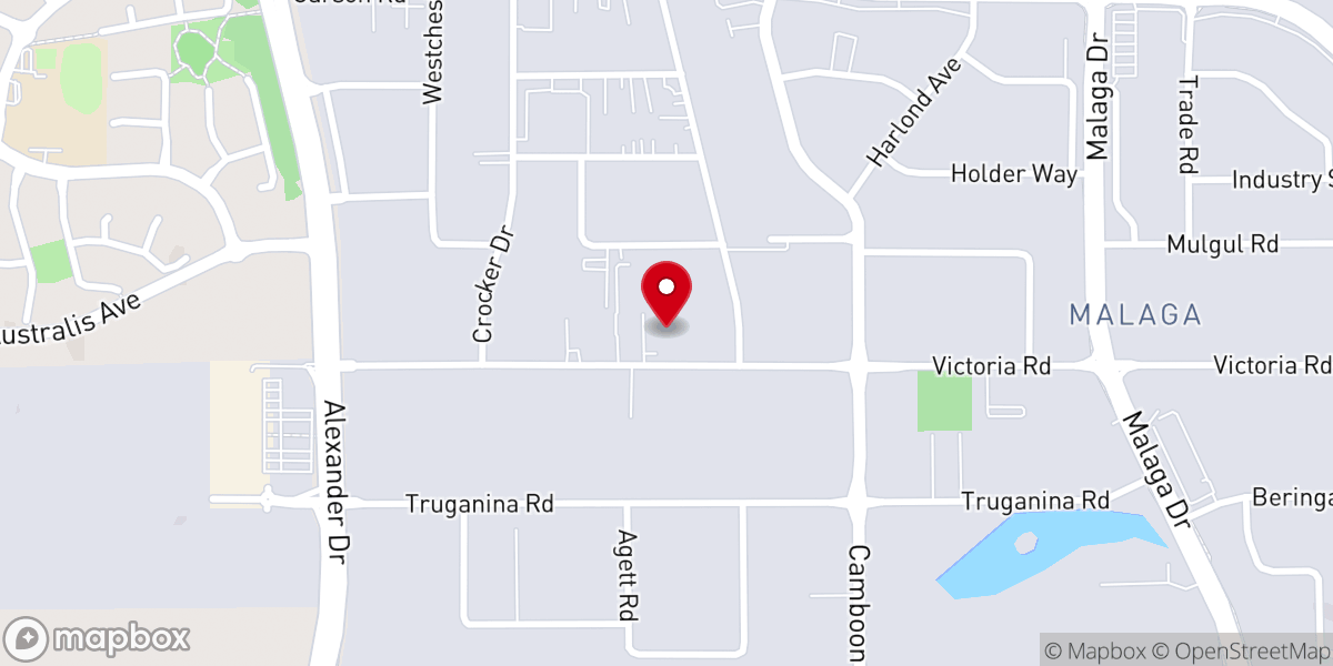 Map showing location of Perth Siyin Baptist Church