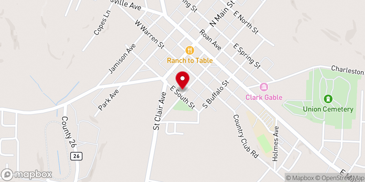 Map showing location of Saint Teresa Roman Catholic Church