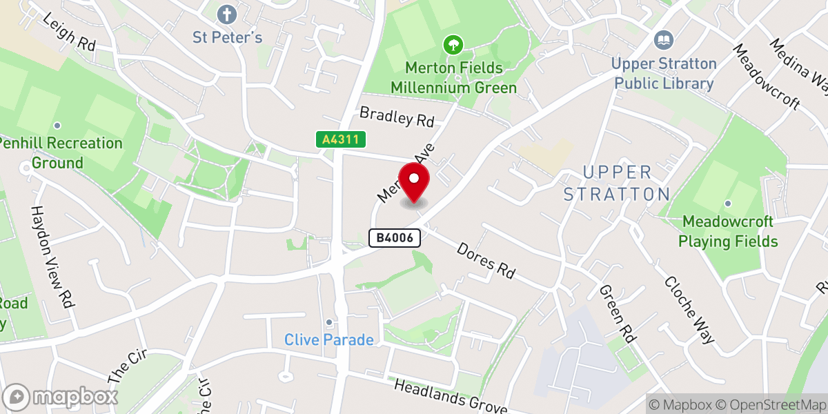 Map showing location of Church of God of Prophecy