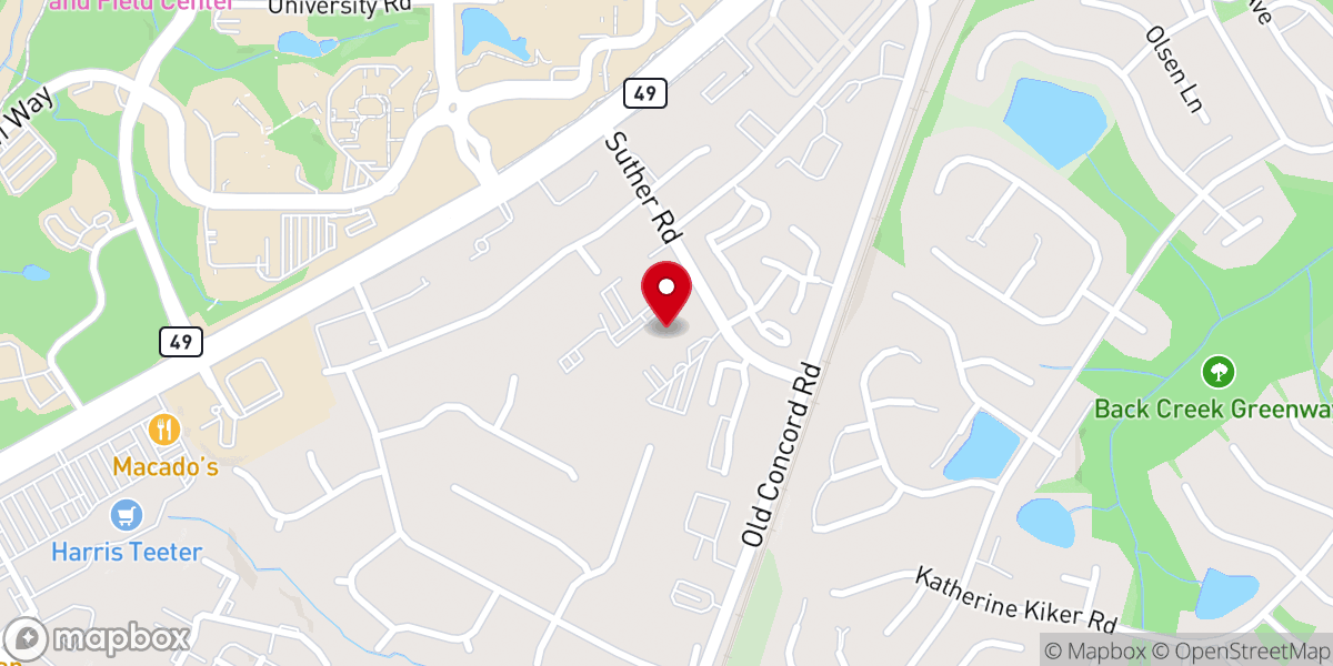 Map showing location of University Hills Baptist Church