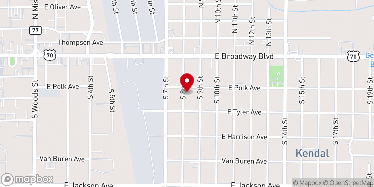 Map showing location of Divine Temple C.O.G.I.C