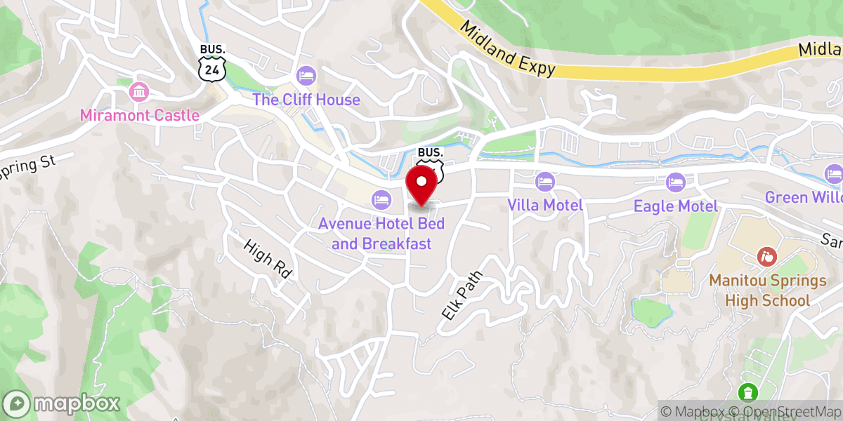 Map showing location of Community Congregational Church of Manitou Springs