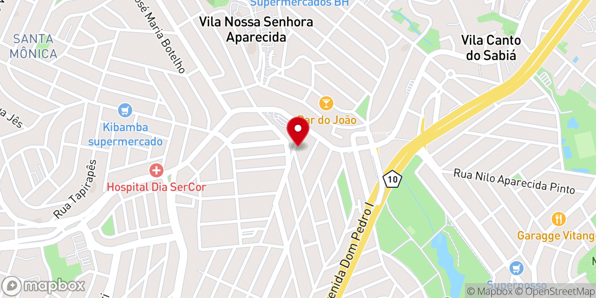 Map showing location of Assembleia De Deus Em Belo Horizonte