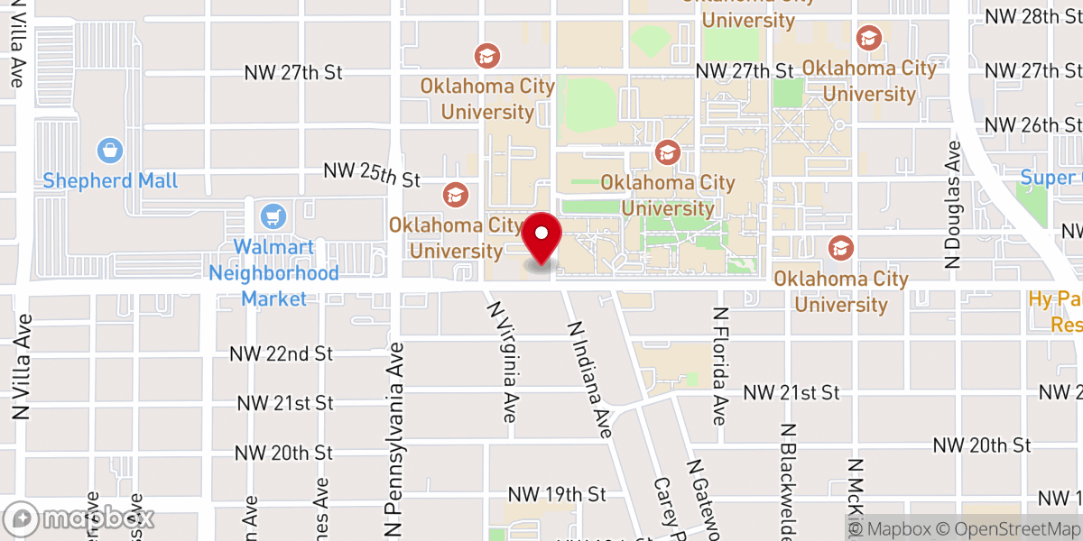 Map showing location of Capital Baptist Association Student Union Church