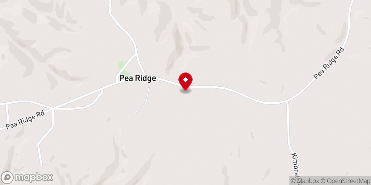 Map showing location of Pea Ridge Church of Christ
