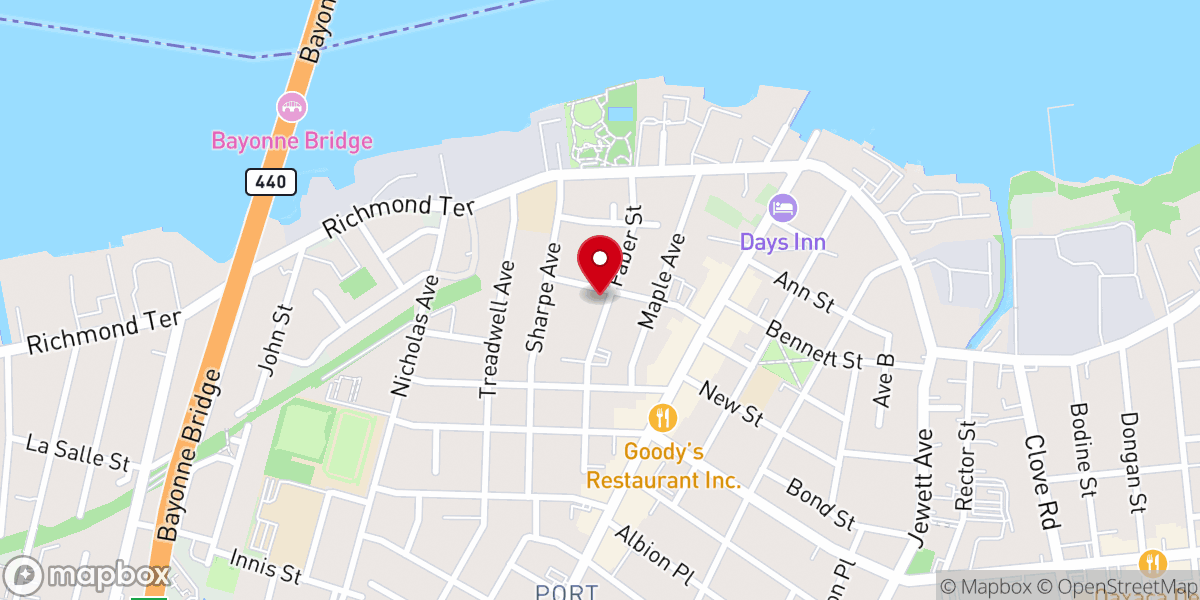Map showing location of Staten Island Spanish Seventh-Day Adventist Church