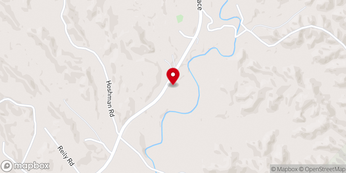 Map showing location of Tunica Hills Baptist Church