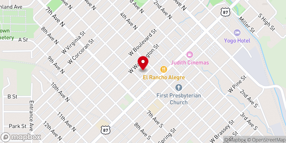 Map showing location of Lewistown UMC