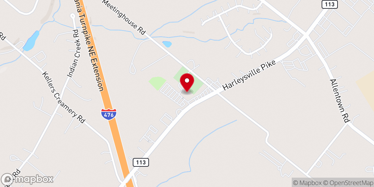 Map showing location of Franconia Mennonite Church
