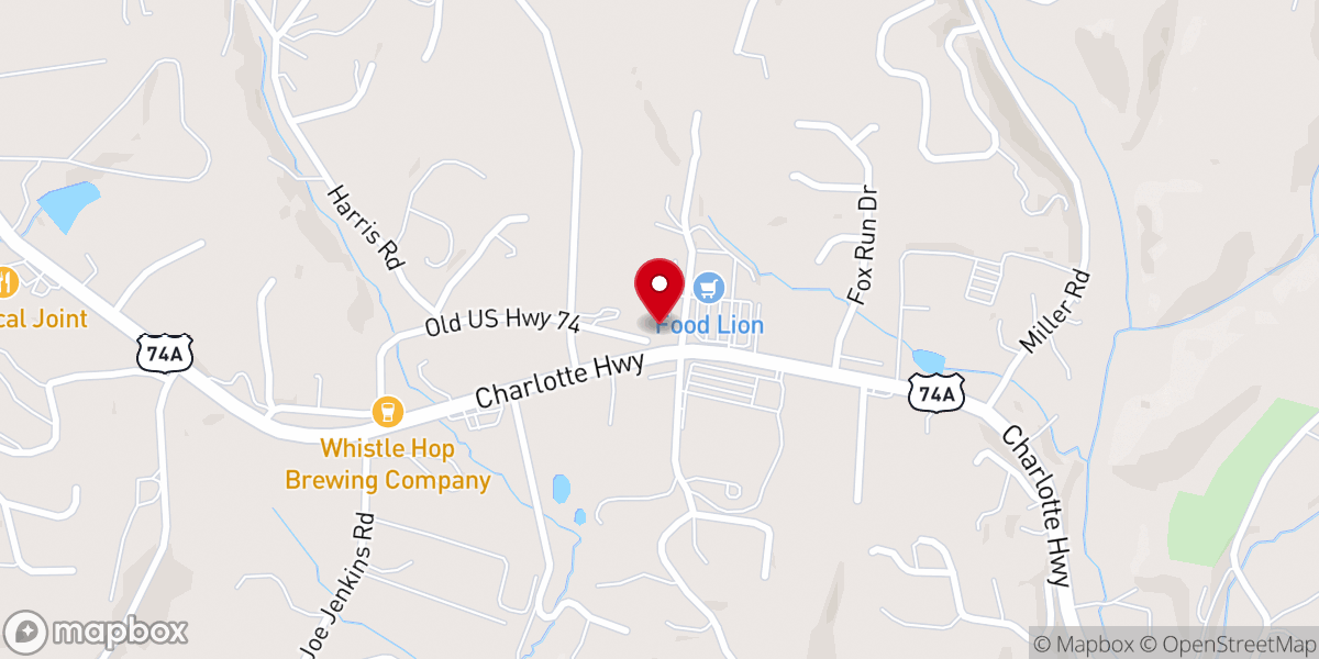 Map showing location of The Place Fellowship Church