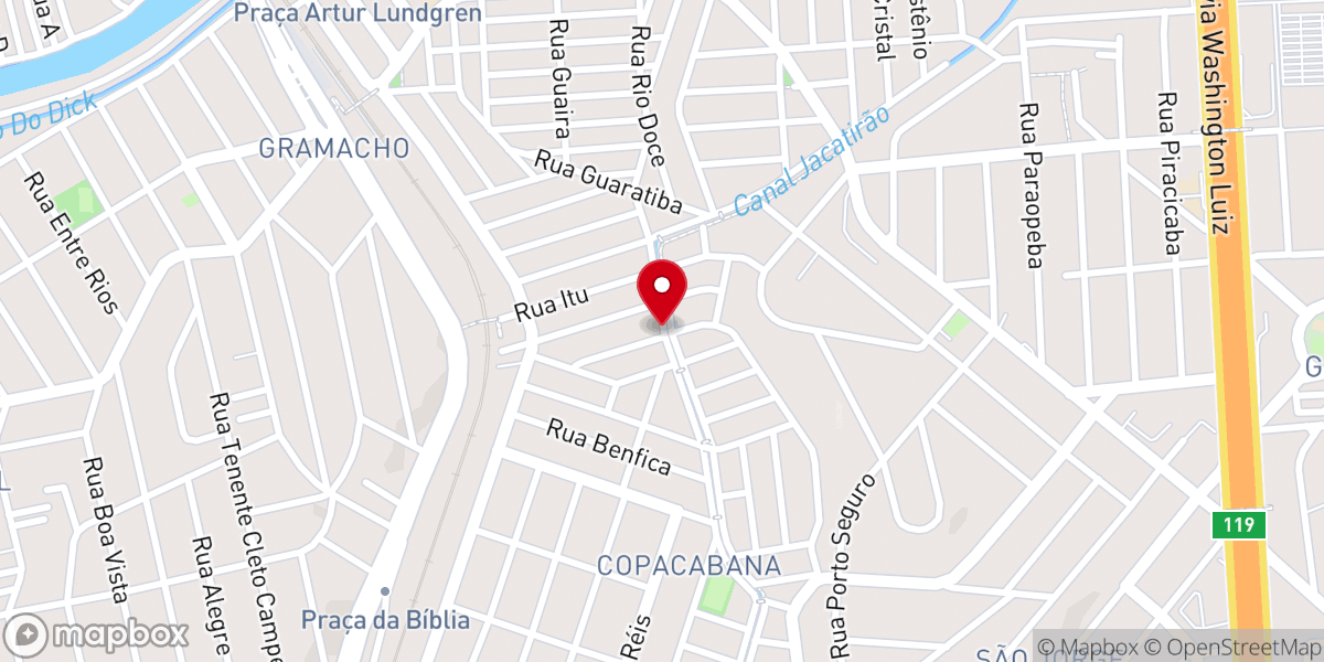 Map showing location of Igreja pentecostal do poder de Deus