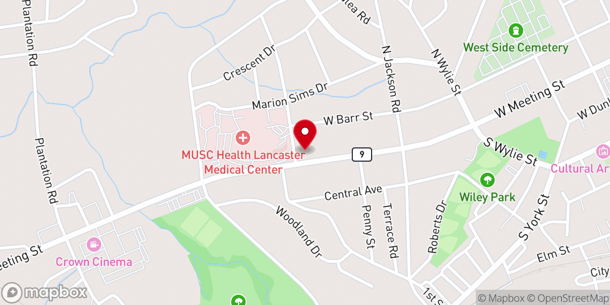 Map showing location of St Catherine Catholic Church