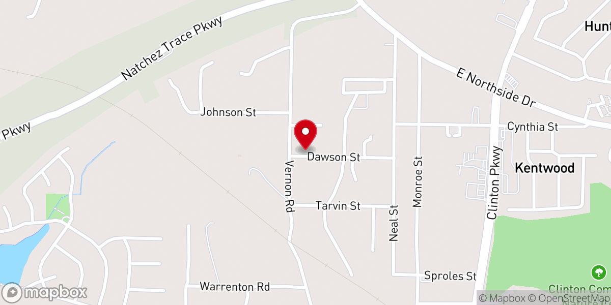 Map showing location of Lynch Chapel Methodist Church