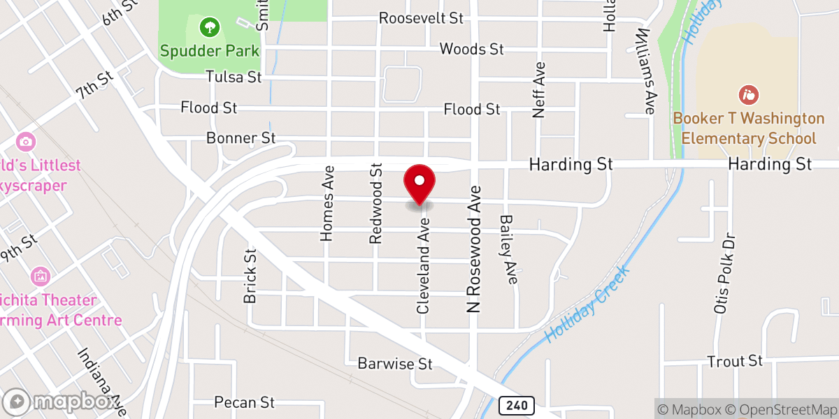 Map showing location of Jackson Memorial Cogic