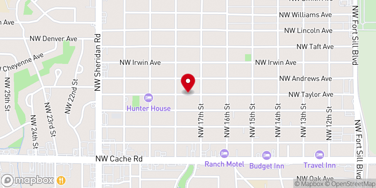 Map showing location of Northside Southern Baptist Church