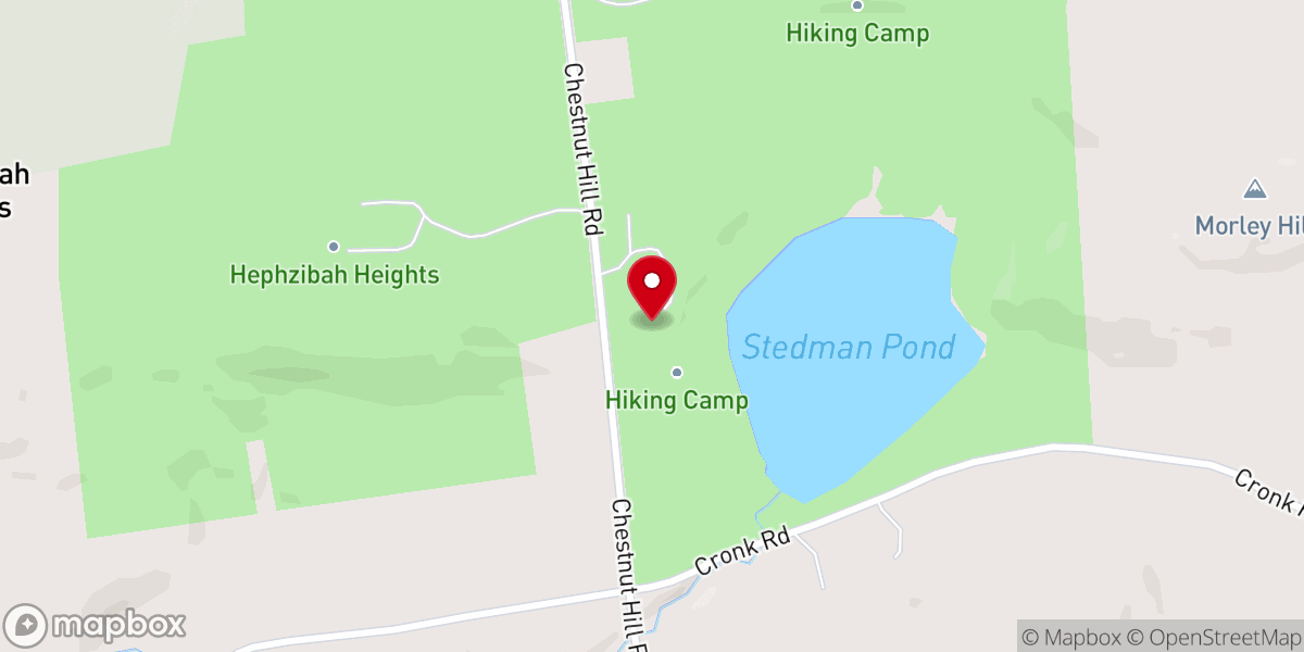 Map showing location of New England Winter Student Camp