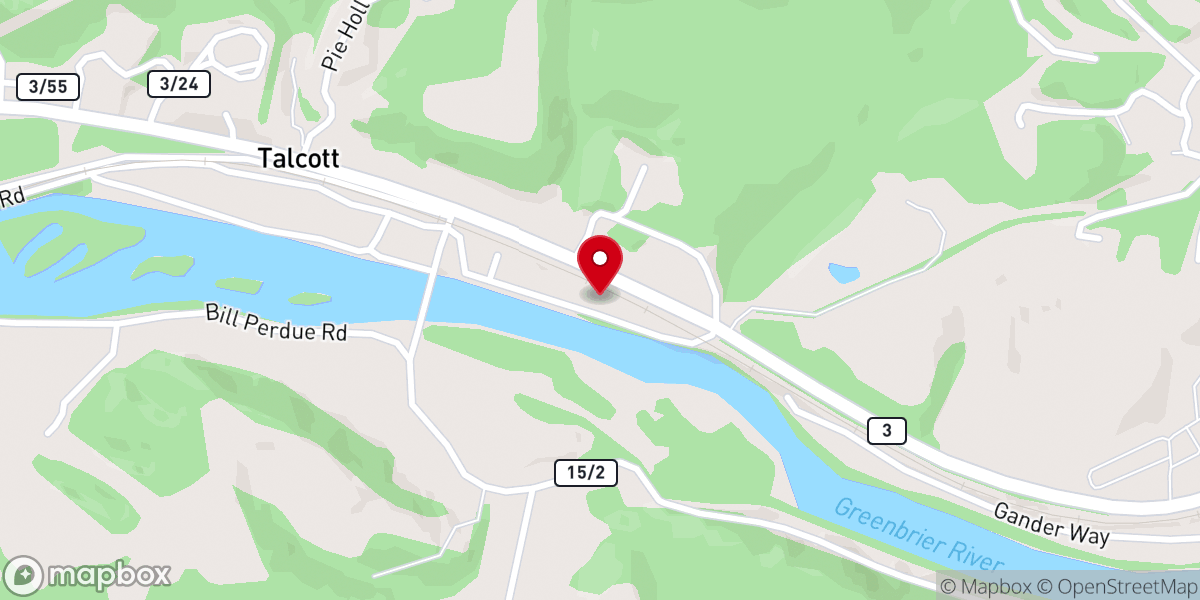 Map showing location of Rollynsburg Baptist Church