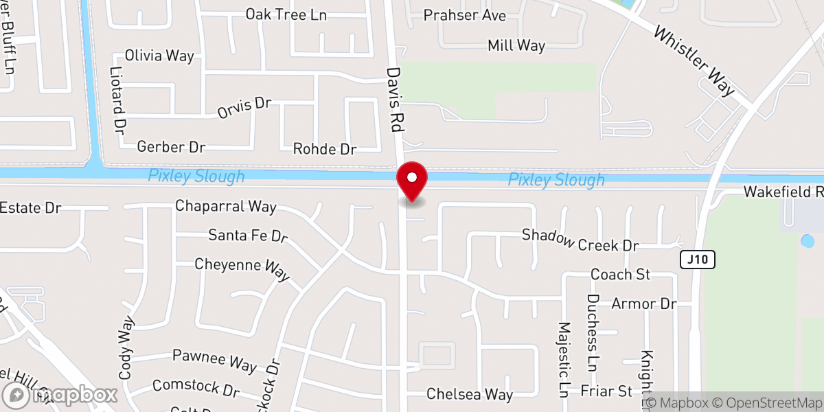 Map showing location of Faith Baptist Church