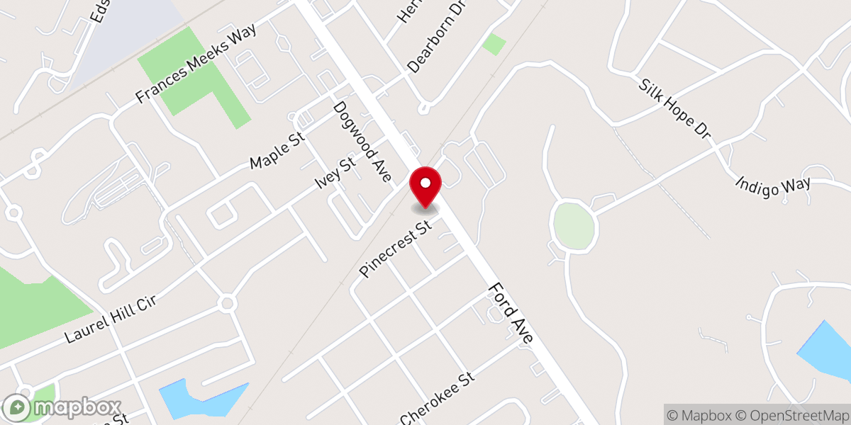 Map showing location of Canaan Missionary Baptist Church