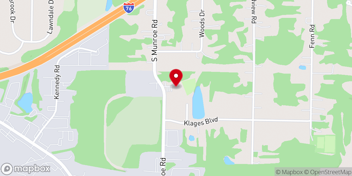 Map showing location of Akron Turner Club