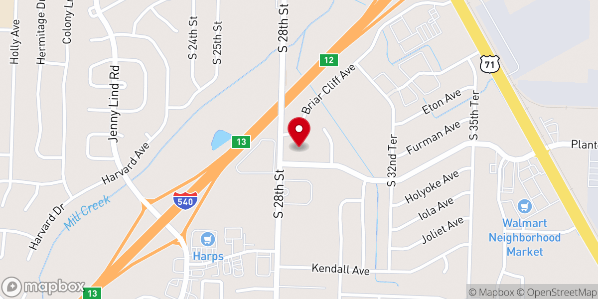 Map showing location of Cavanaugh Free Will Baptist Church - Food Distribution Center