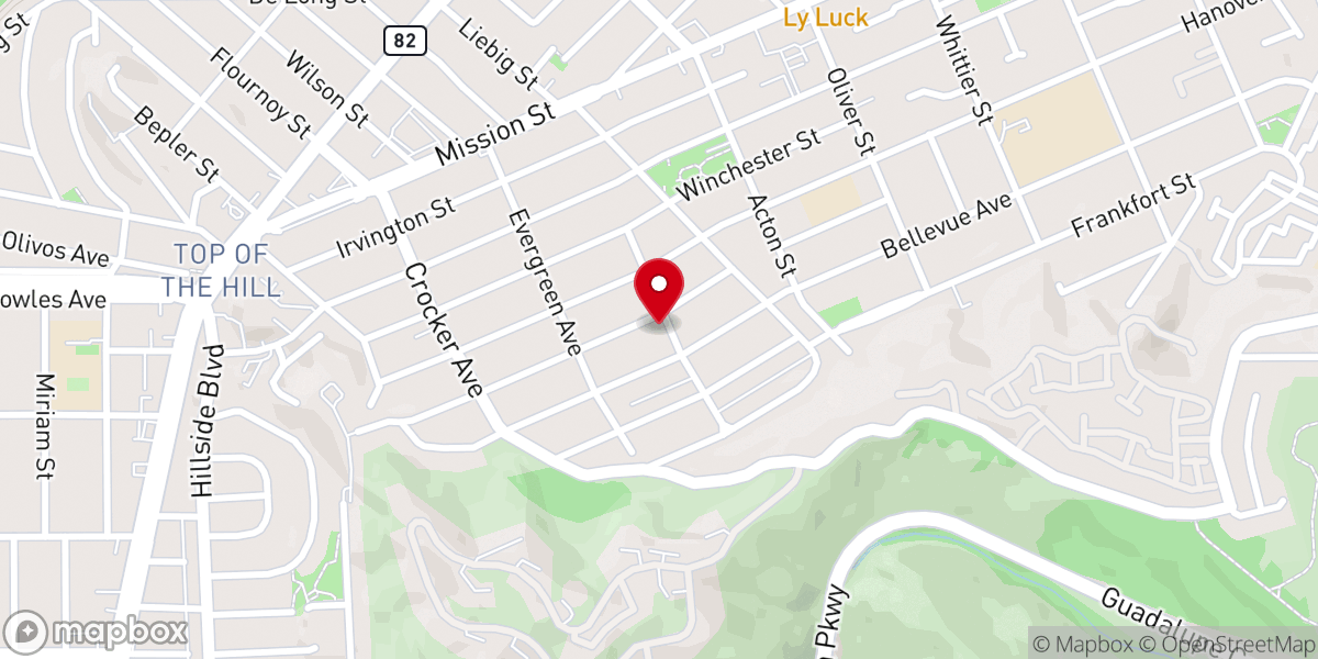 Map showing location of The Church of God in San Francisco