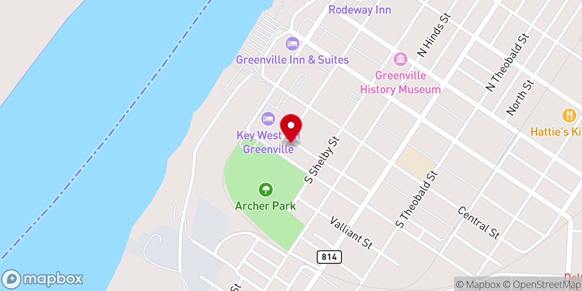 Map showing location of St Paul MB Church